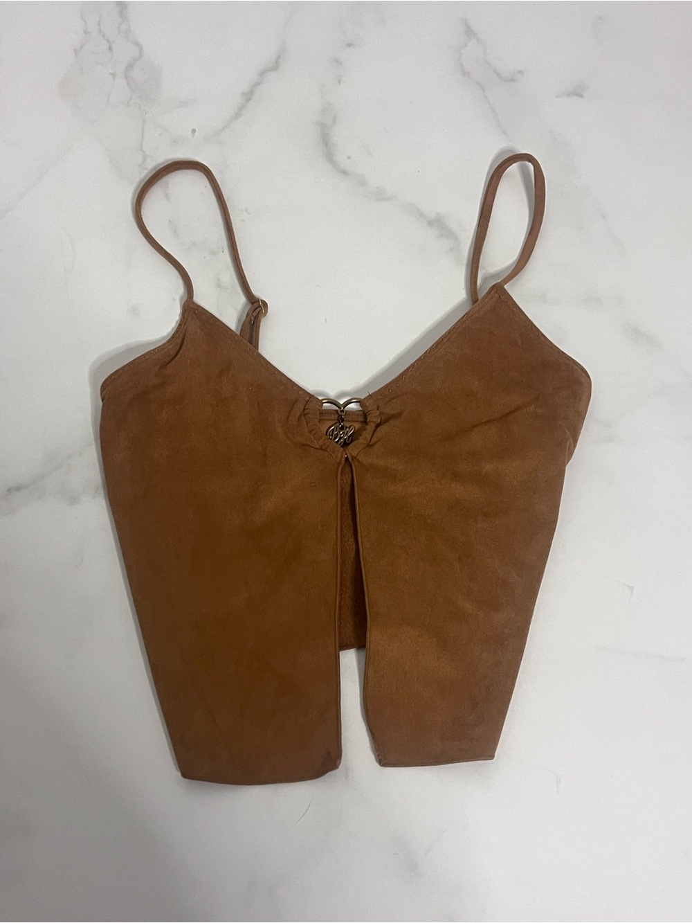 Frankie’s Bikinis x Bella Hadid Lucy Suede Tankini Top Size XS - Picture 4 of 7